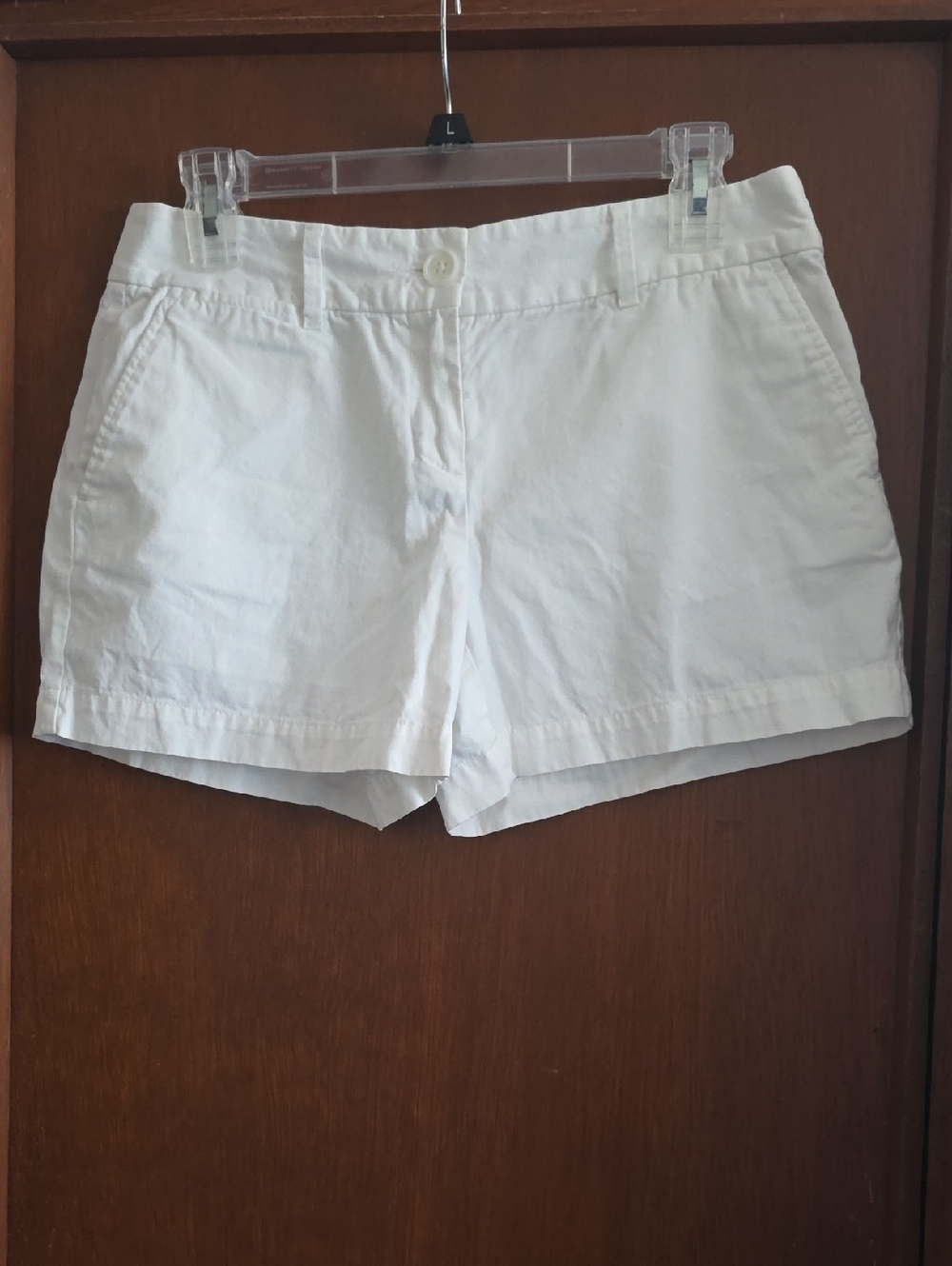 LOFT White 100% Cotton Chino Shorts Sz 4